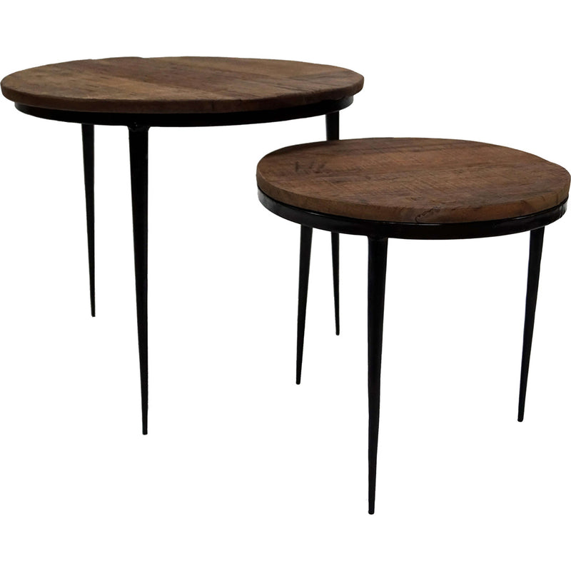 Milan round coffeetables - set of 2