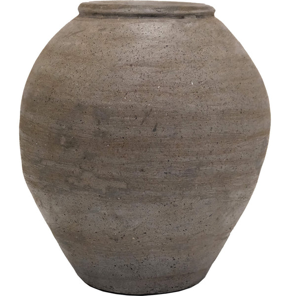 Antibes round hand-shaped clay pot