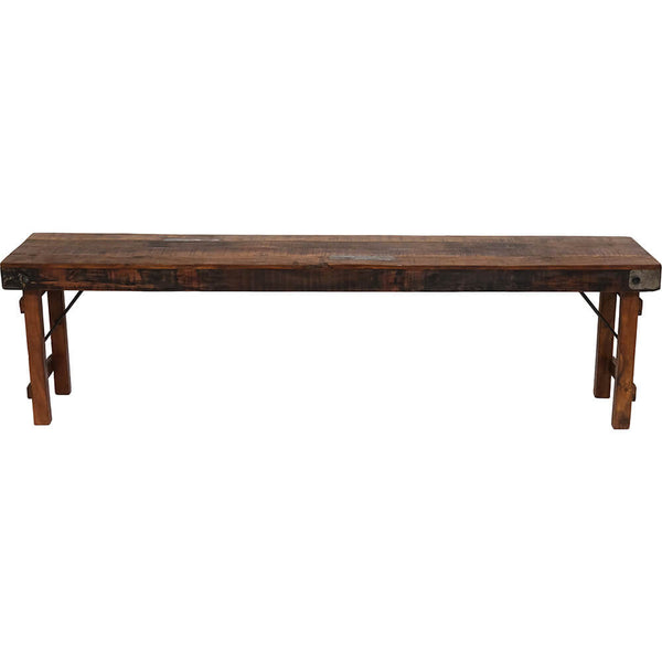 Uma bench made of reclaimed wood