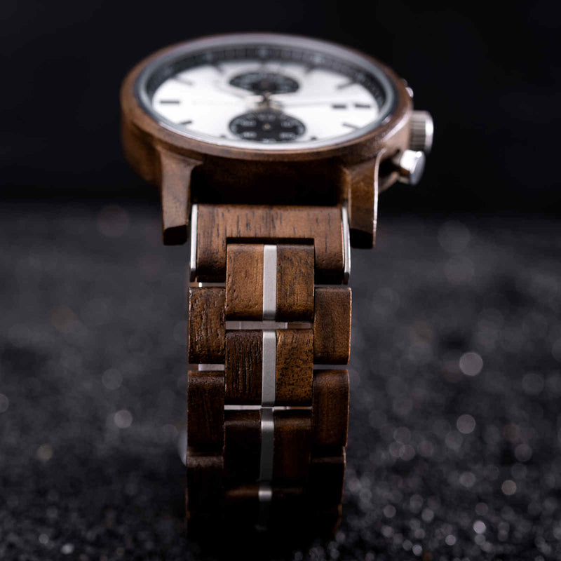 Träklocka - Wenge Wood - Silver | Treetime™