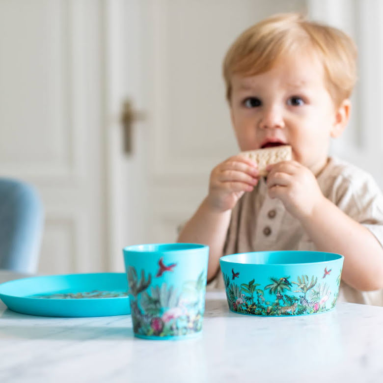 Connect Servis 3 delar Tallrik/Skål/Mugg Djungel | 1429682 | Svetrend