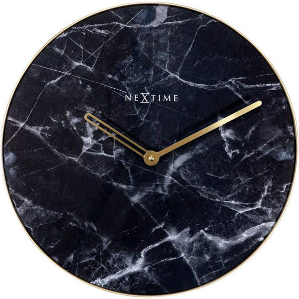 Väggklocka Marble ø40cm, Svart | 8189ZW | Svetrend