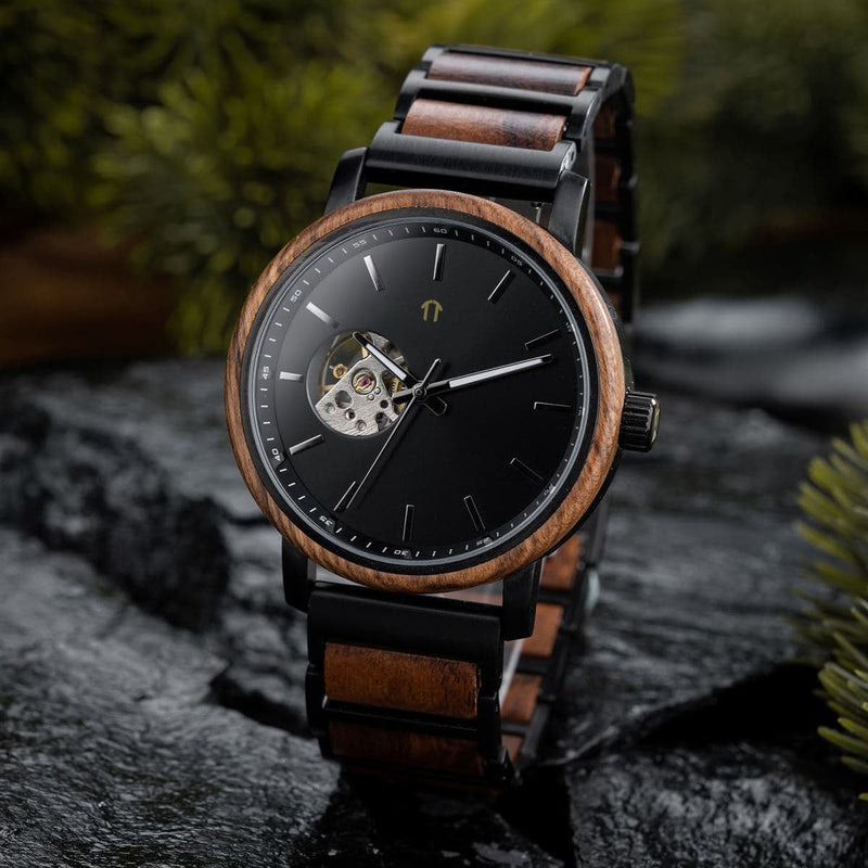 Träklocka - Classic Auto - Black | Treetime™