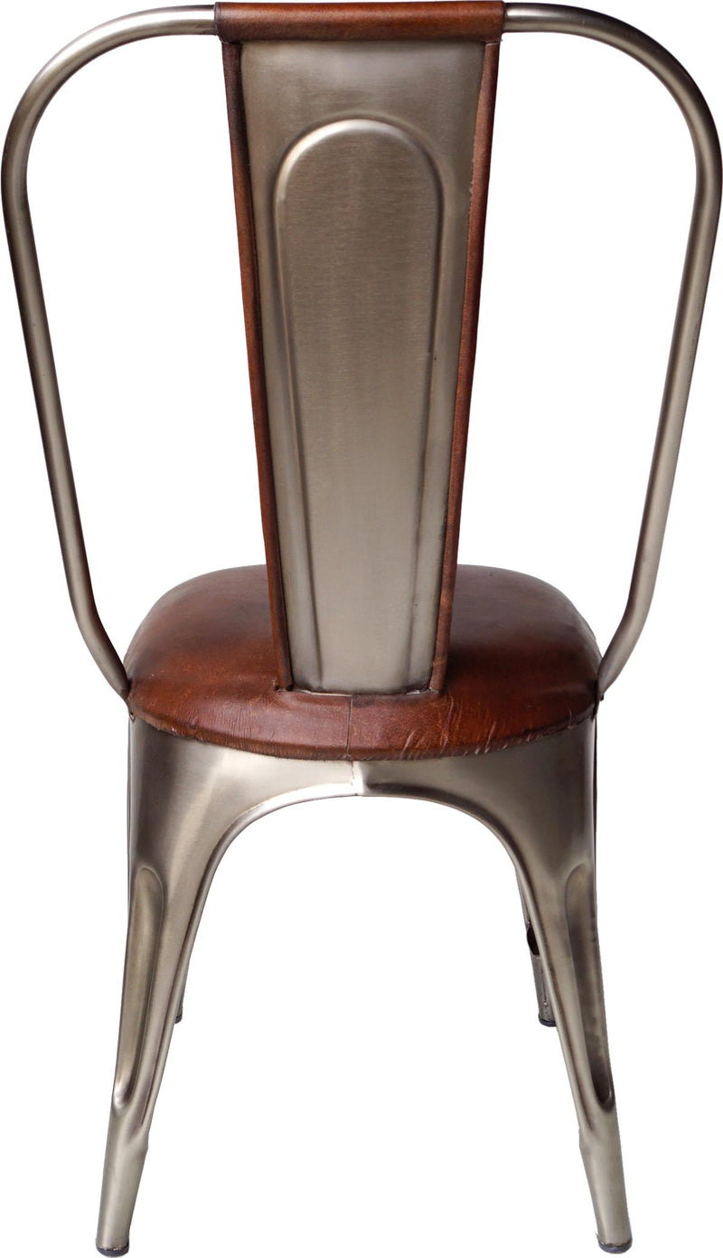 Stålstol med stoppad lädersits | M01201 | Svetrend