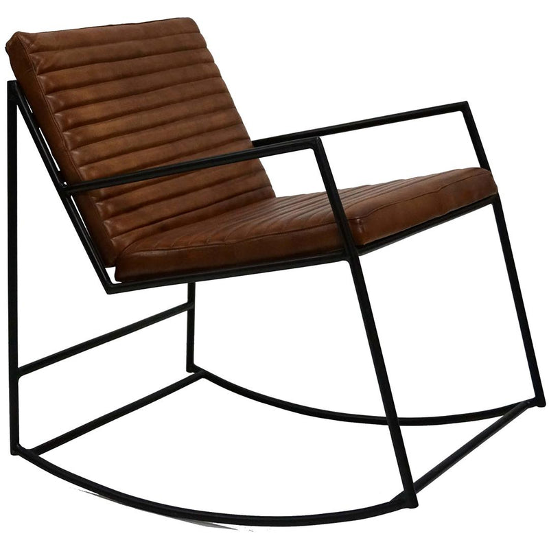 TYLER gungstol med brunt lädersäte | MA0211 | Svetrend