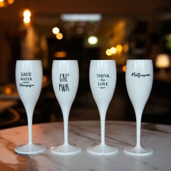 CHEERS Save water drink champagne, Champagneglas med print 6-pack | K3436525 | Svetrend