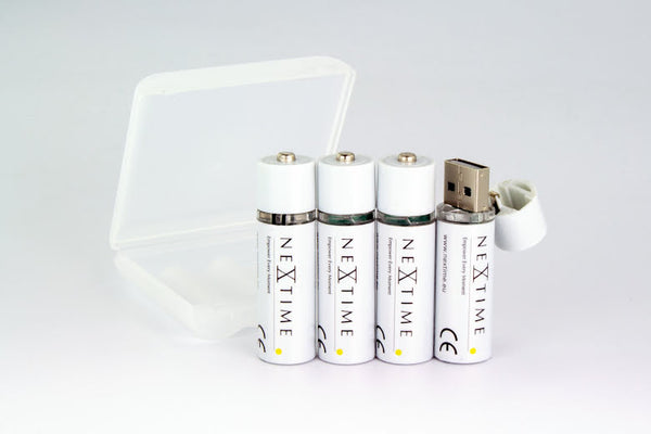 USB Batteri AA Uppladdningsbart 4-pack | NE-AABAT003 | Svetrend