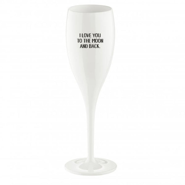 CHEERS Love You To The Moon, Champagneglas med print 6-pack 100ml | K3912525 | Svetrend