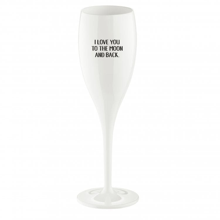 CHEERS Love You To The Moon, Champagneglas med print 6-pack 100ml | K3912525 | Svetrend