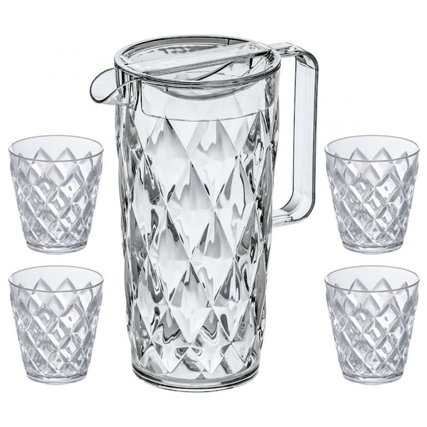 CRYSTAL Set, Karaff inkl 4 glas, Crystal Clear | 4007535 | Svetrend