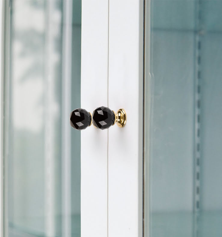 Crystal Handtag för dörr, skåp mm - Svart Diamant/Guld | HN2009 | Svetrend