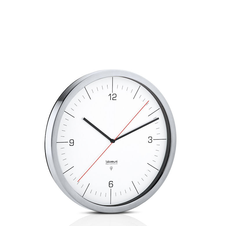Crono Väggklocka Ø30,5 cm Matt Rostfritt Stål Vit | 65436 | Svetrend