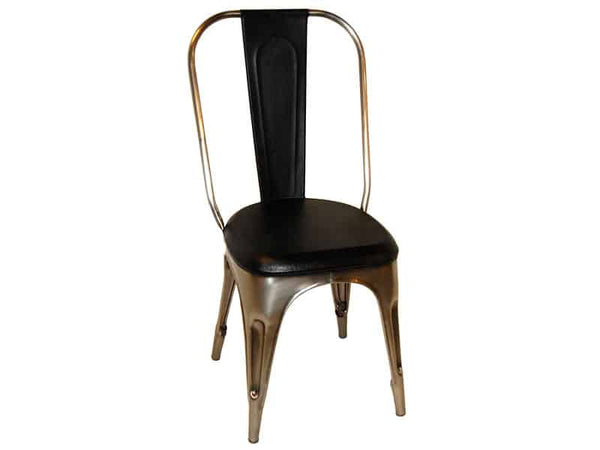 Stålstol – med stoppad lädersits (svart) | stalstol-med-stoppad-ladersits-svart | Svetrend